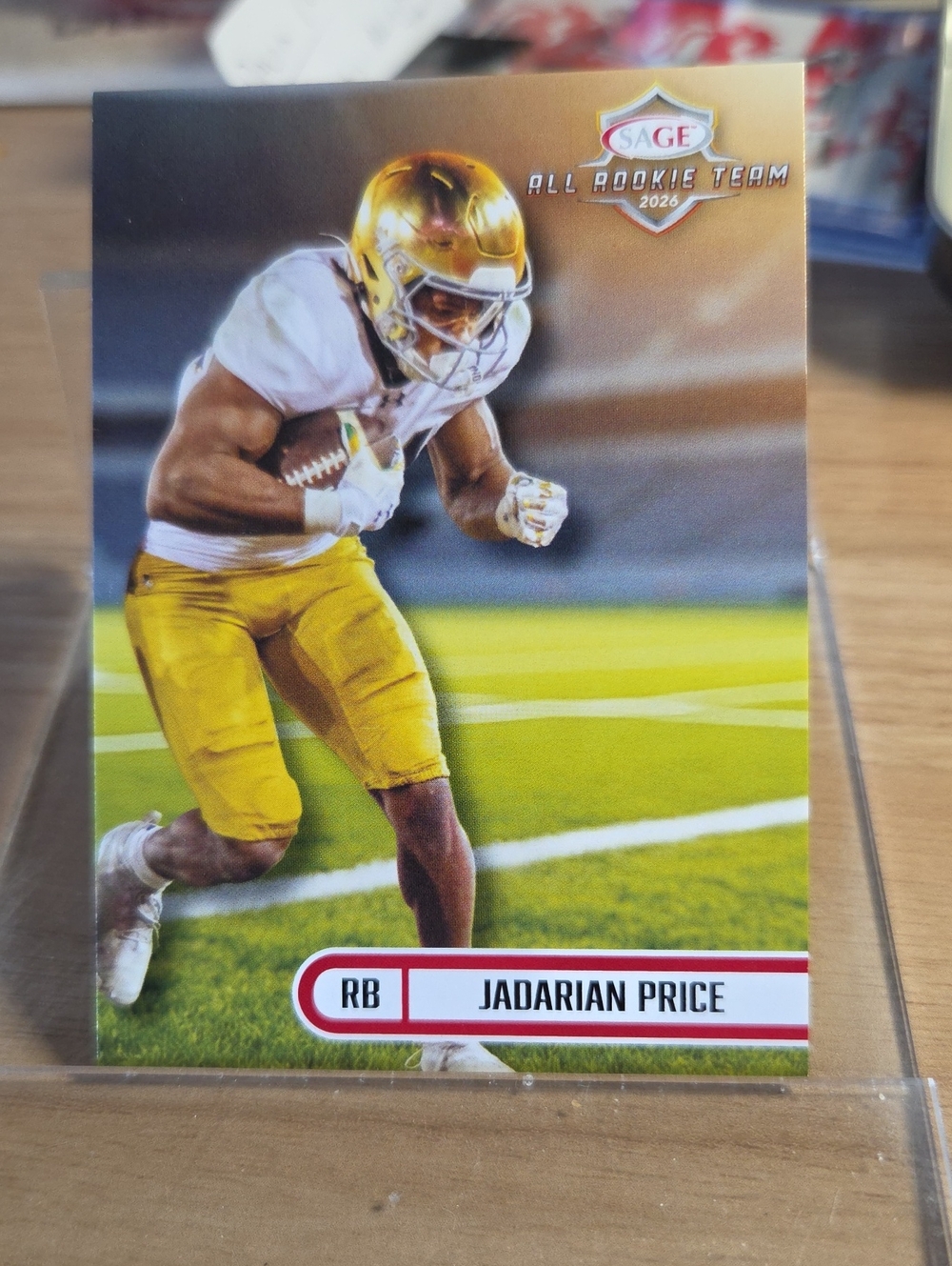 Sage All Rookie Team 2026 Jadarian Price Card - Yellow & White